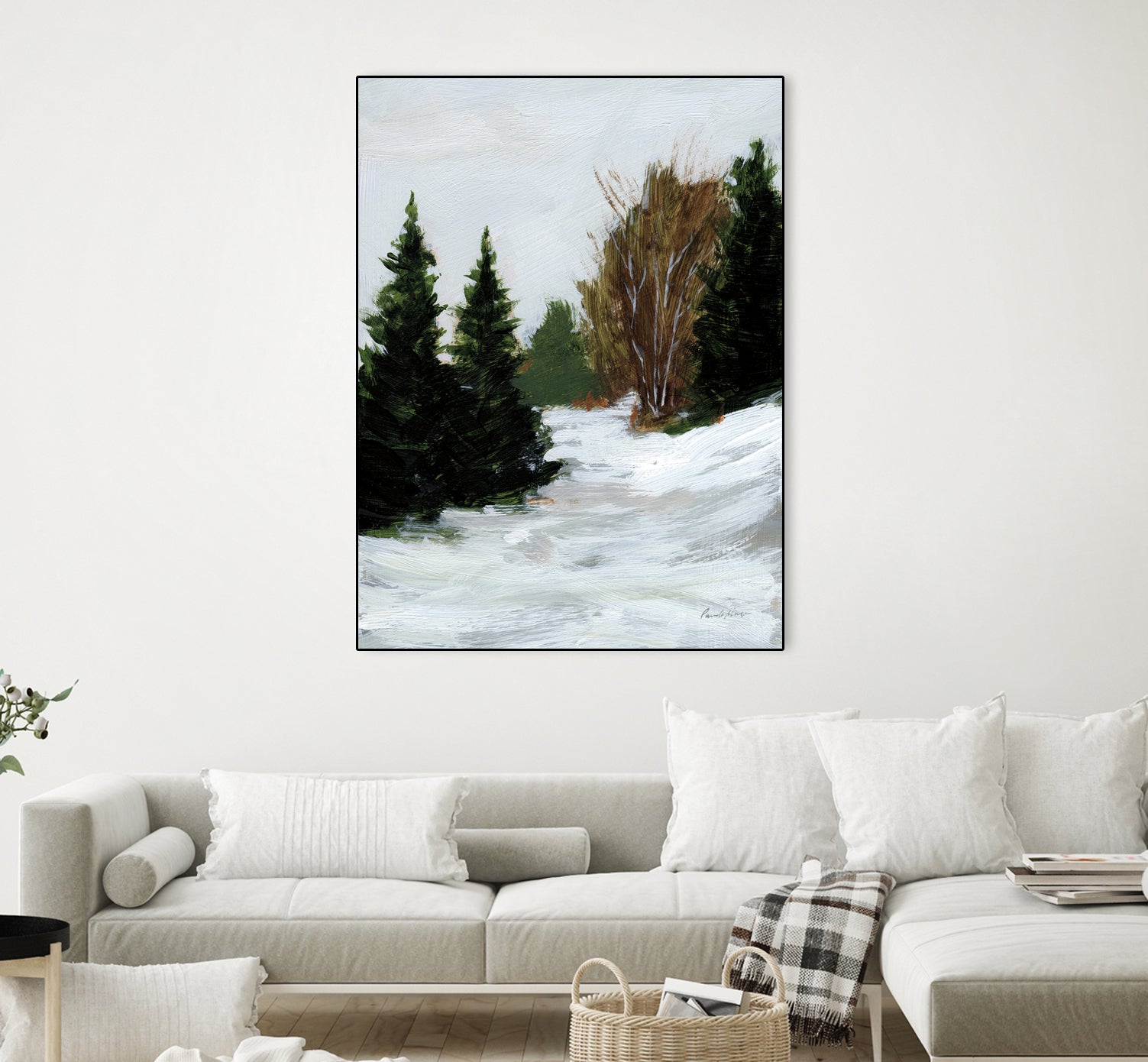 Winter on Grand Mesa by Pamela Munger on GIANT ART - gray brown