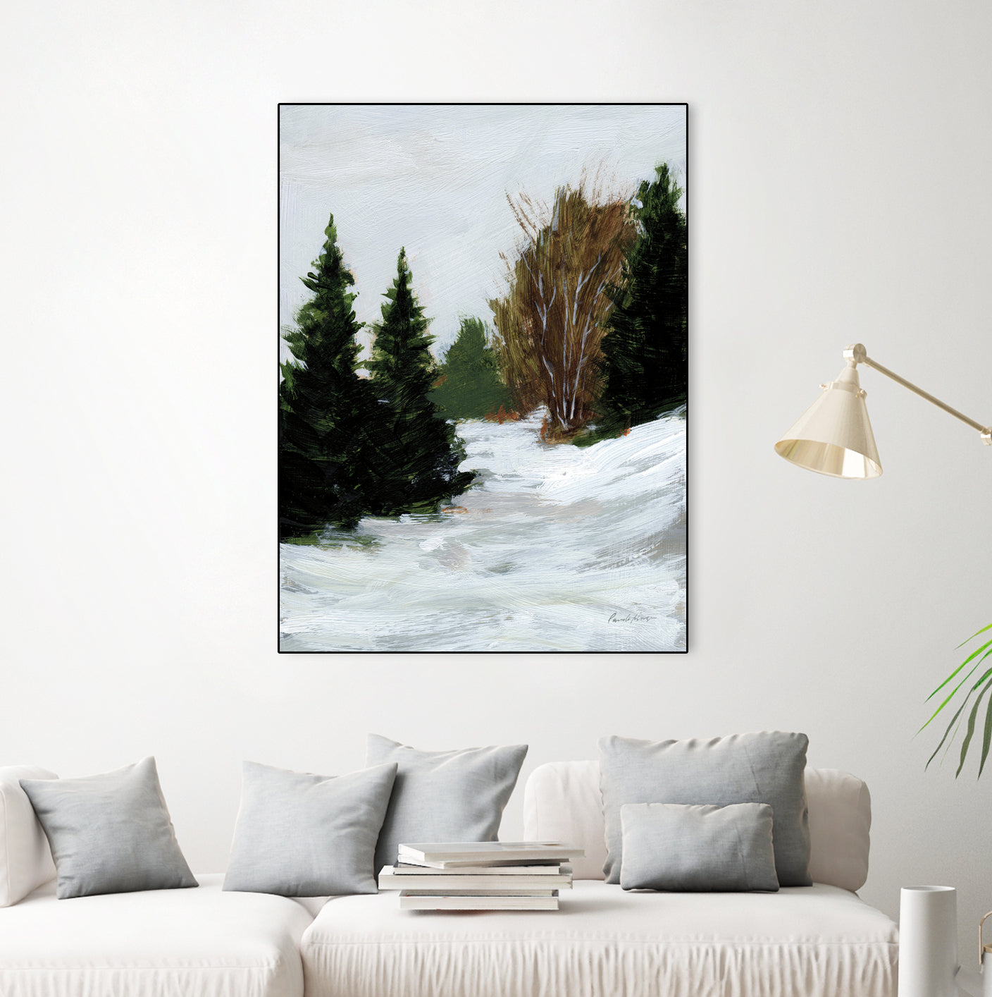 Winter on Grand Mesa by Pamela Munger on GIANT ART - gray brown