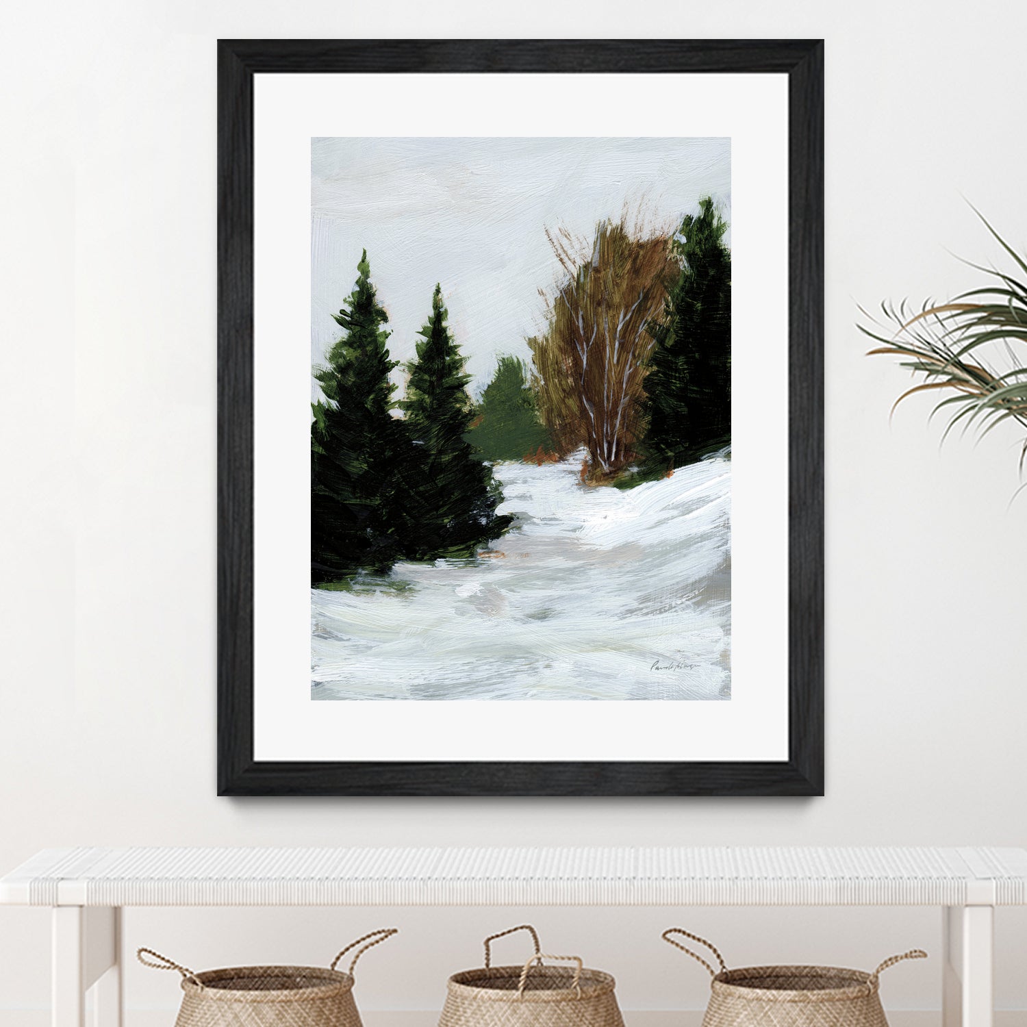 Winter on Grand Mesa by Pamela Munger on GIANT ART - gray brown