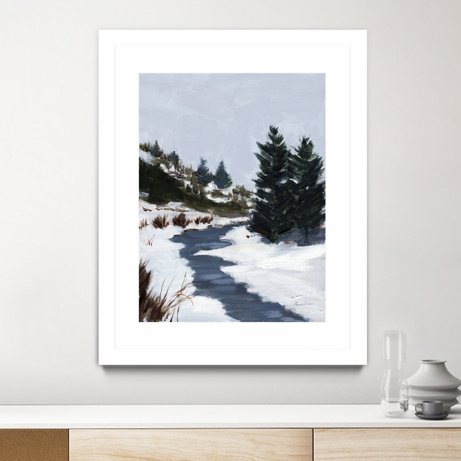 Winter Trails by Pamela Munger on GIANT ART - brown landscape