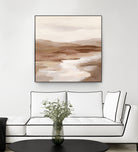 Cinnamon Riverbank I Light by Silvia Vassileva on GIANT ART - banks abstract