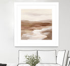 Cinnamon Riverbank I Light by Silvia Vassileva on GIANT ART - banks abstract