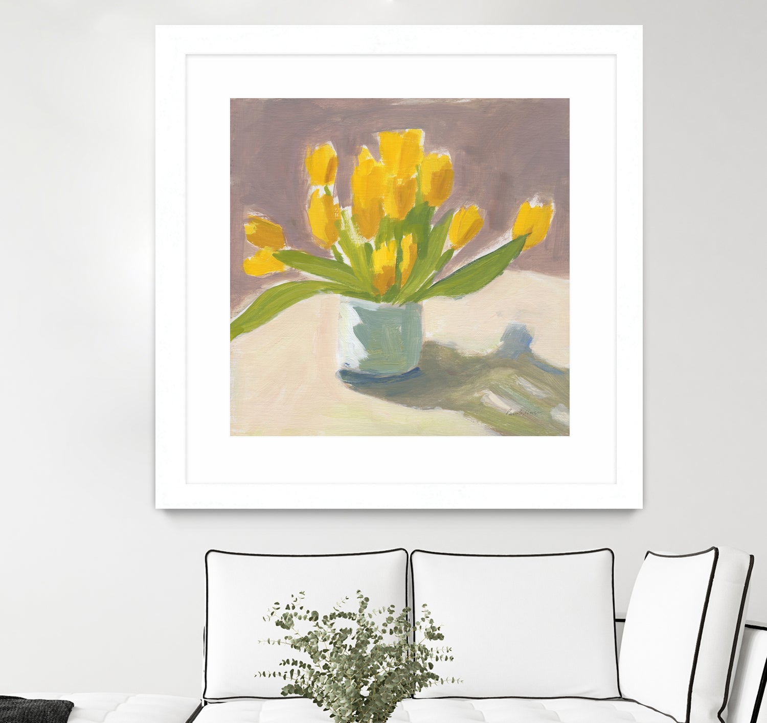 Sunny Tulips by Pamela Munger on GIANT ART - cream botanical