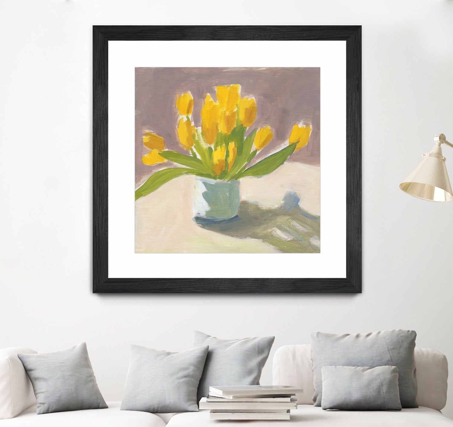 Sunny Tulips by Pamela Munger on GIANT ART - cream botanical