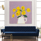 Sweet Yellow by Pamela Munger on GIANT ART - purple botanical