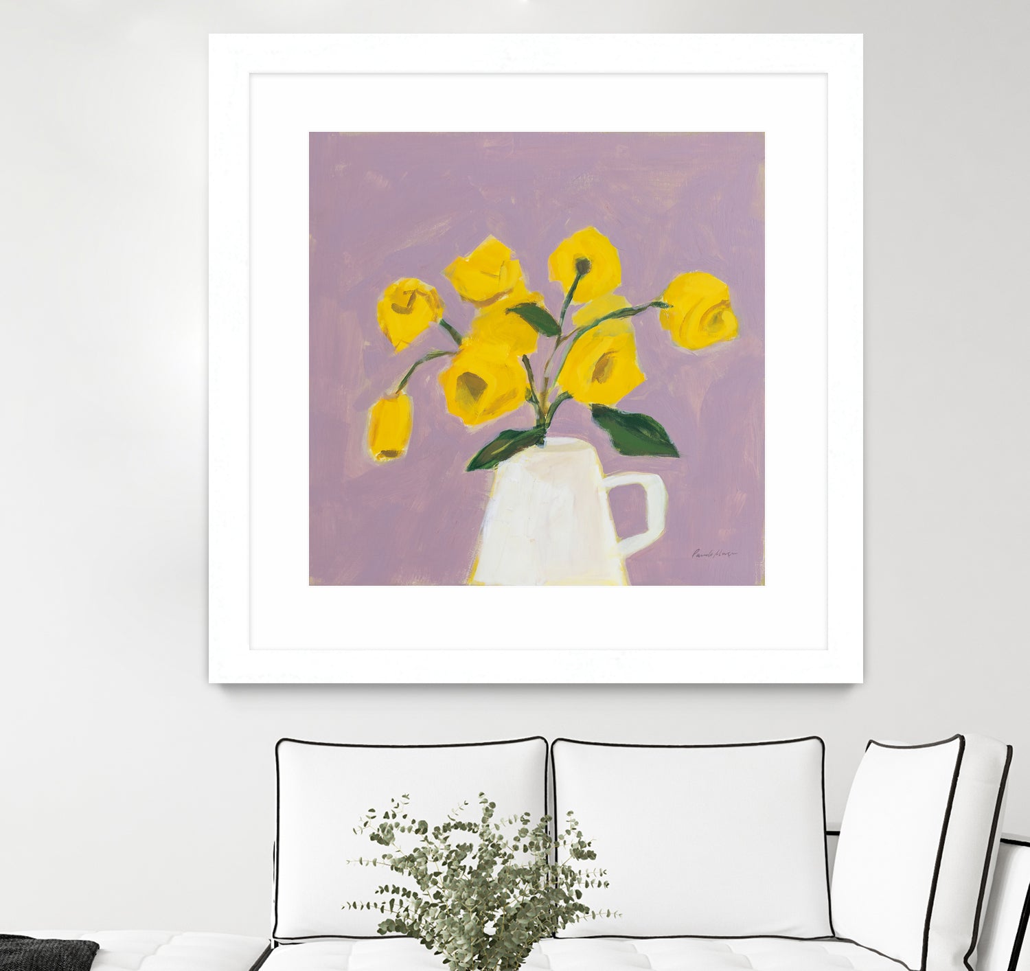 Sweet Yellow by Pamela Munger on GIANT ART - purple botanical