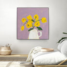 Sweet Yellow by Pamela Munger on GIANT ART - purple botanical