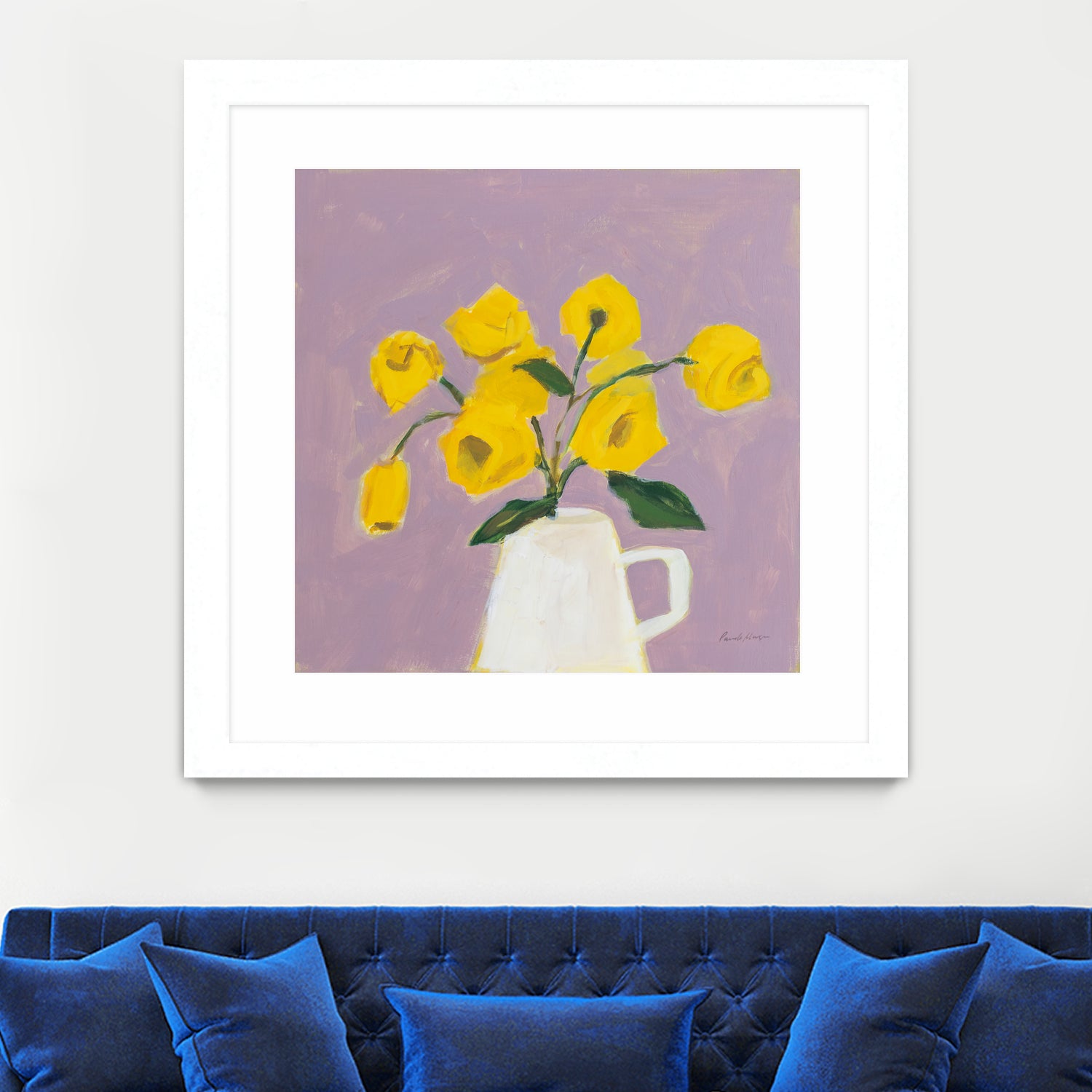 Sweet Yellow by Pamela Munger on GIANT ART - purple botanical