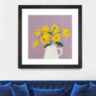 Sweet Yellow by Pamela Munger on GIANT ART - purple botanical