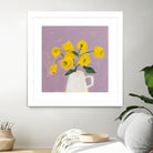 Sweet Yellow by Pamela Munger on GIANT ART - purple botanical