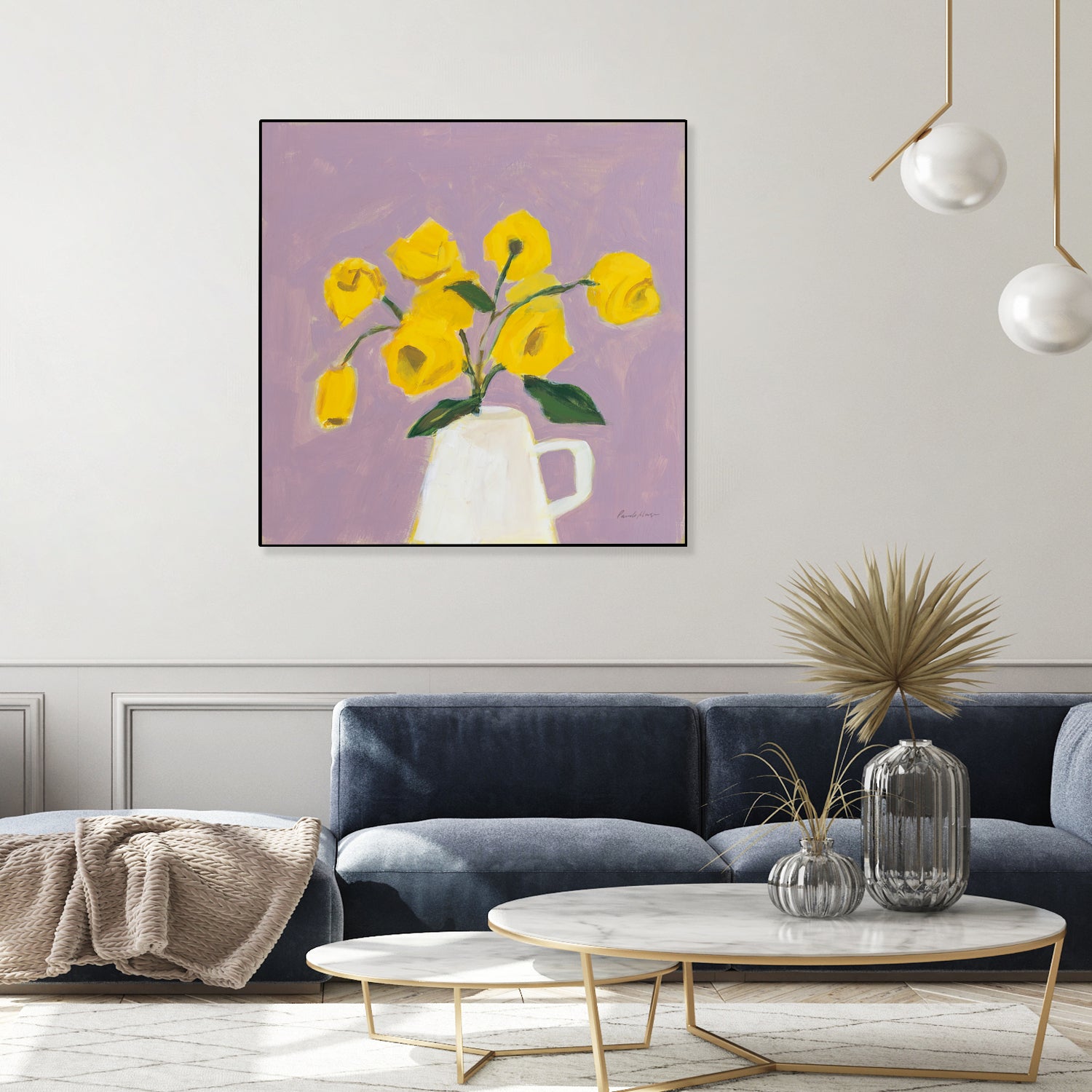 Sweet Yellow by Pamela Munger on GIANT ART - purple botanical