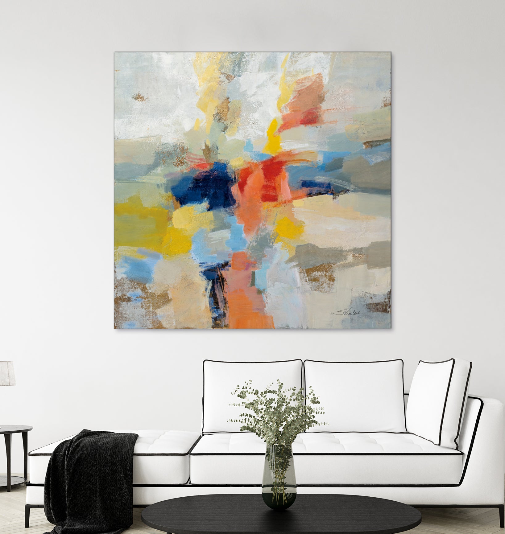 Island Fiesta by Silvia Vassileva on GIANT ART - black abstract