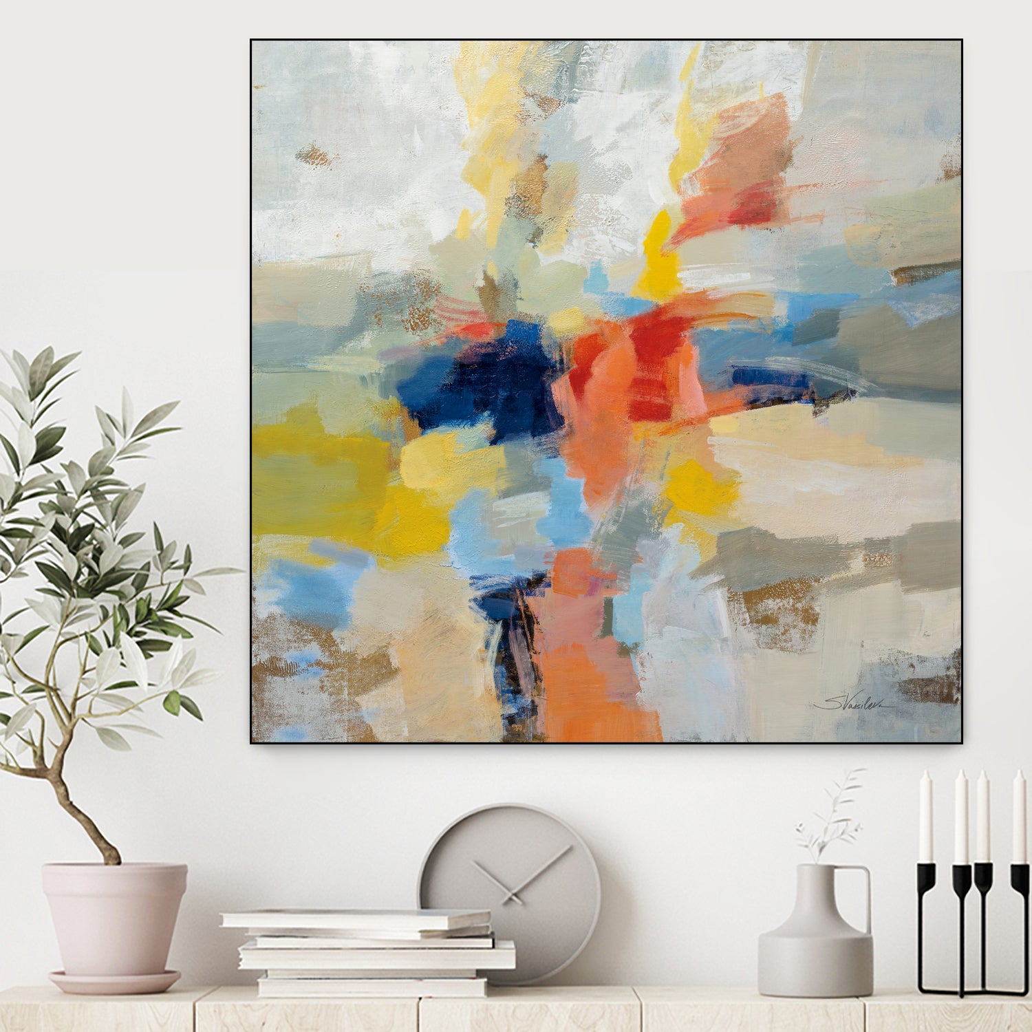 Island Fiesta by Silvia Vassileva on GIANT ART - black abstract