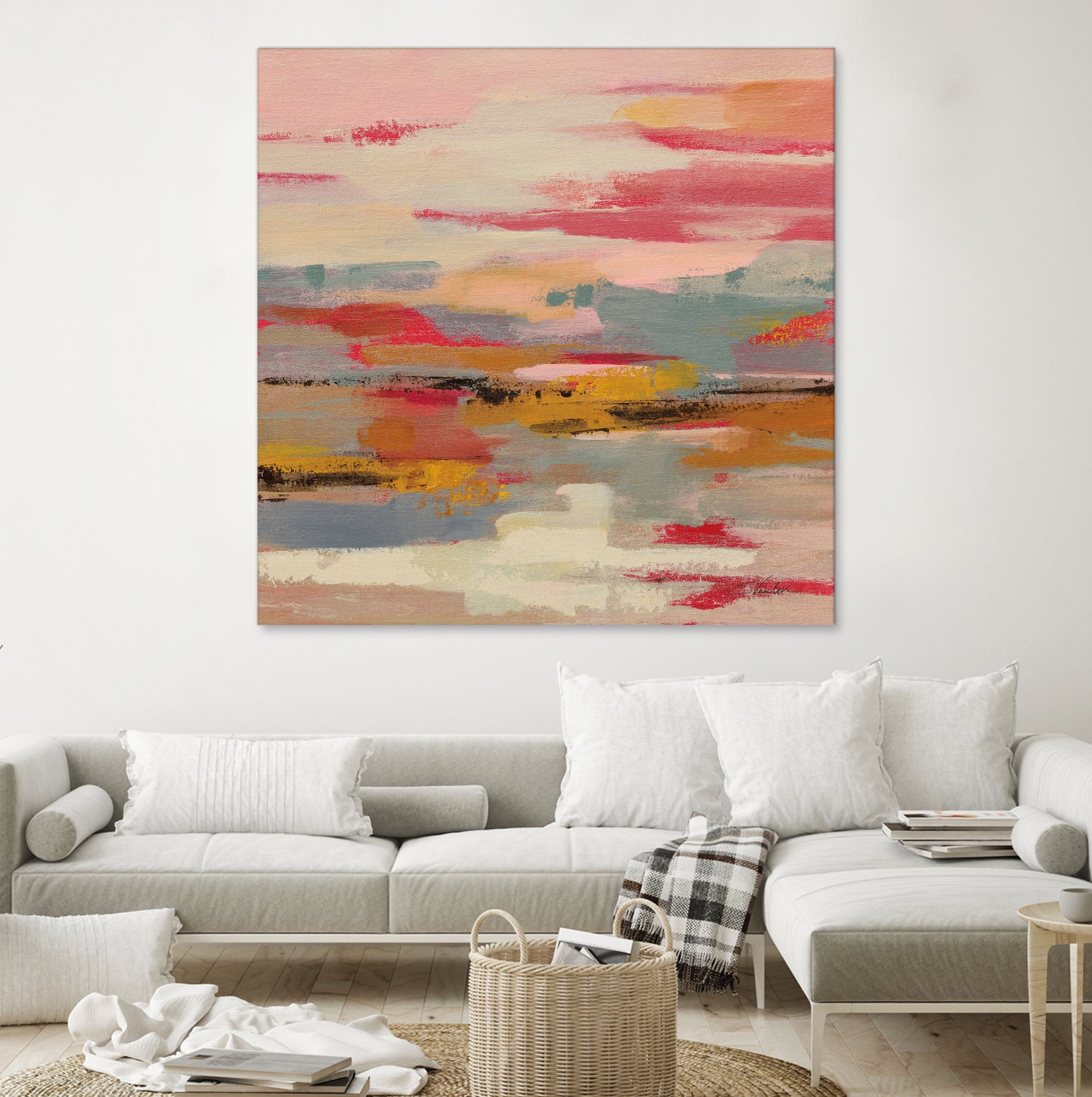 Magenta Hill II by Silvia Vassileva on GIANT ART - black abstract