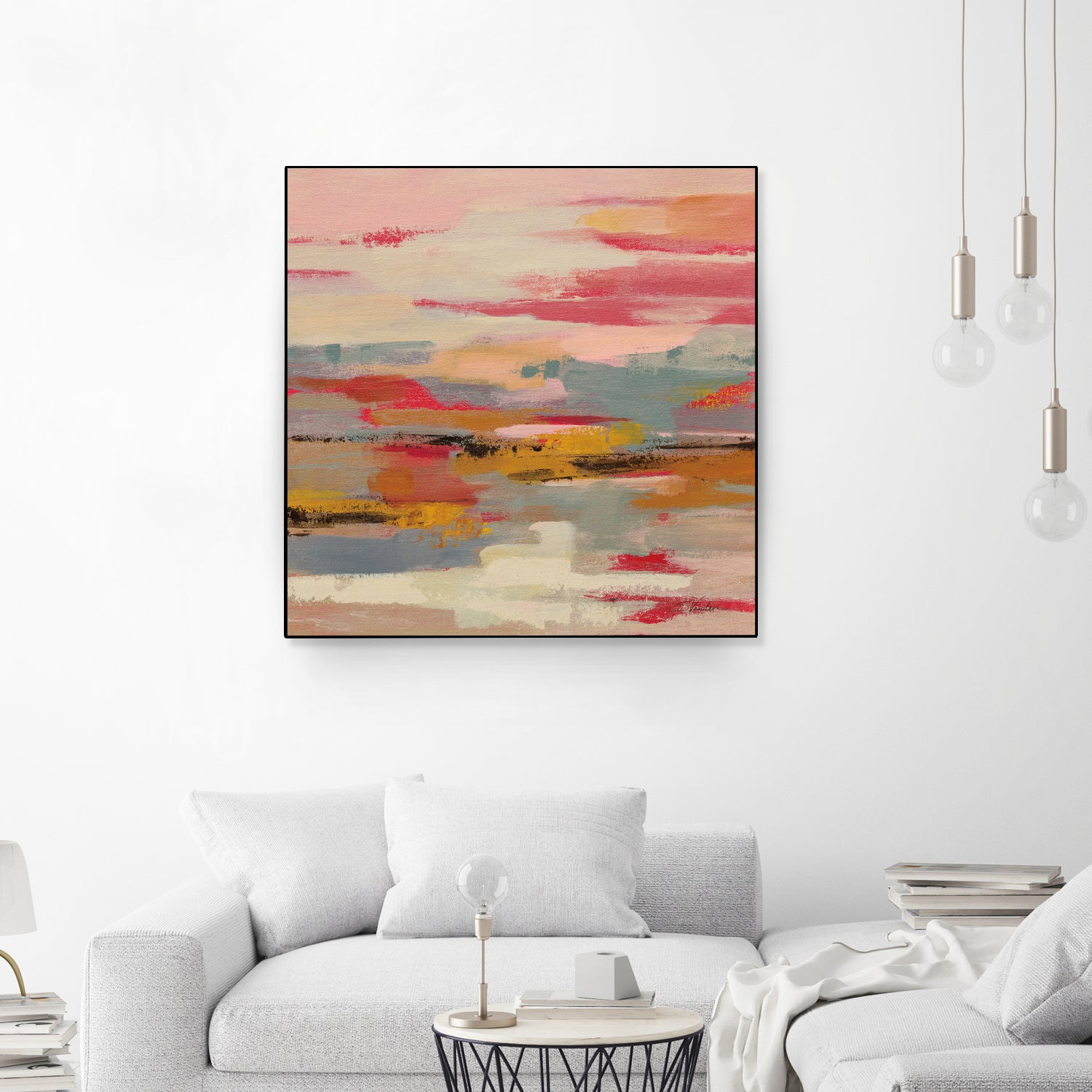 Magenta Hill II by Silvia Vassileva on GIANT ART - black abstract