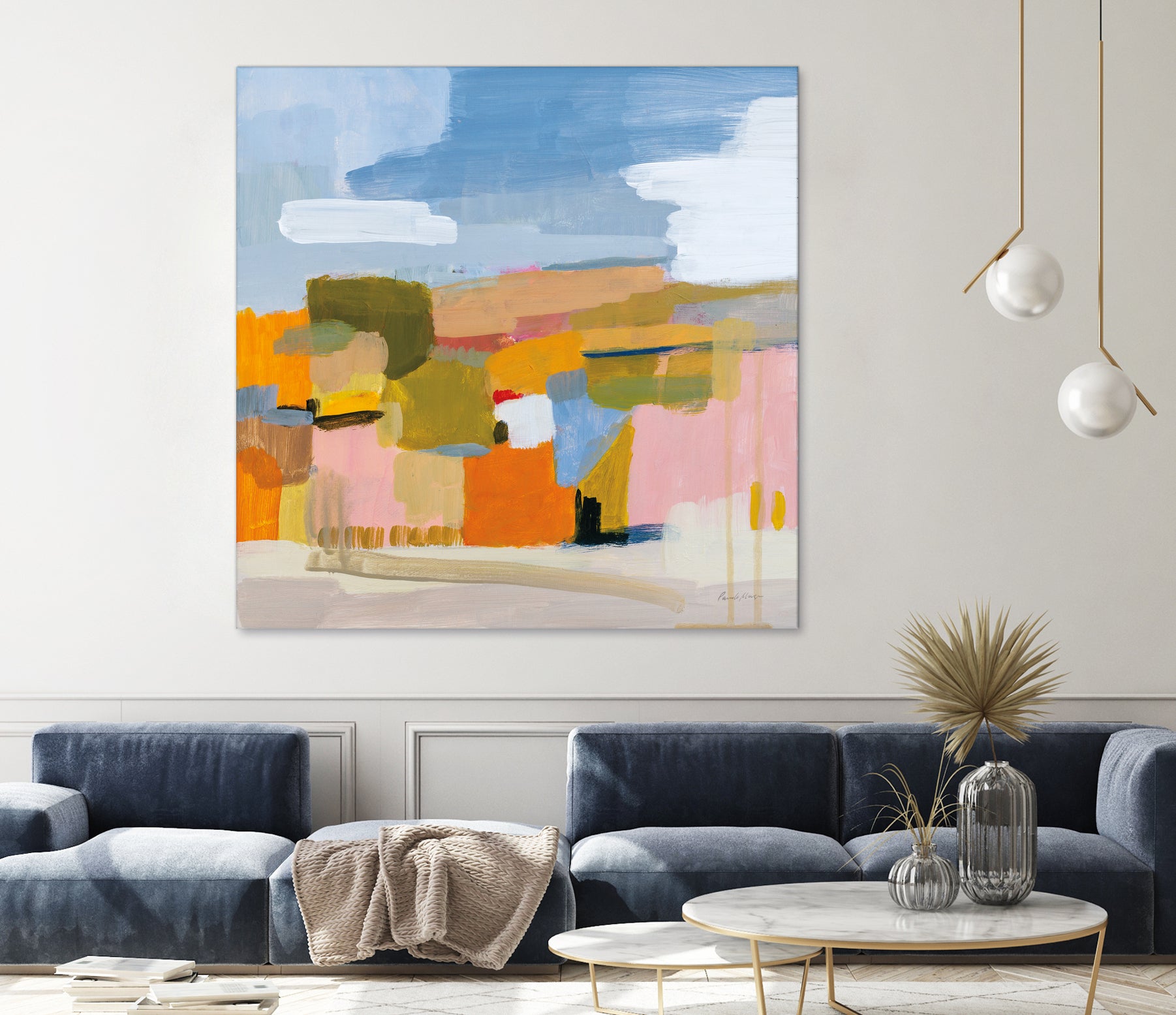 Bright Beginning by Pamela Munger on GIANT ART - beige abstract