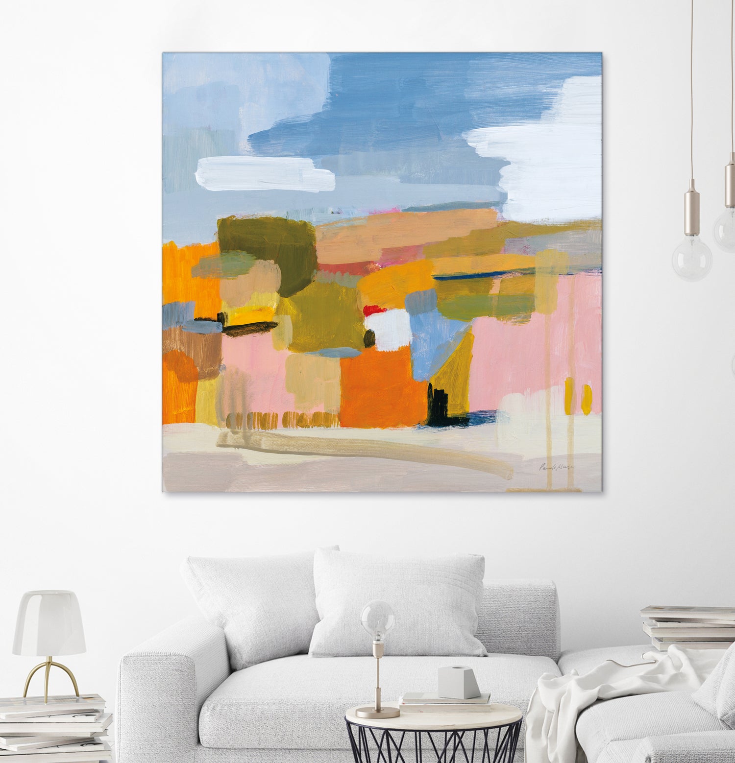 Bright Beginning by Pamela Munger on GIANT ART - beige abstract