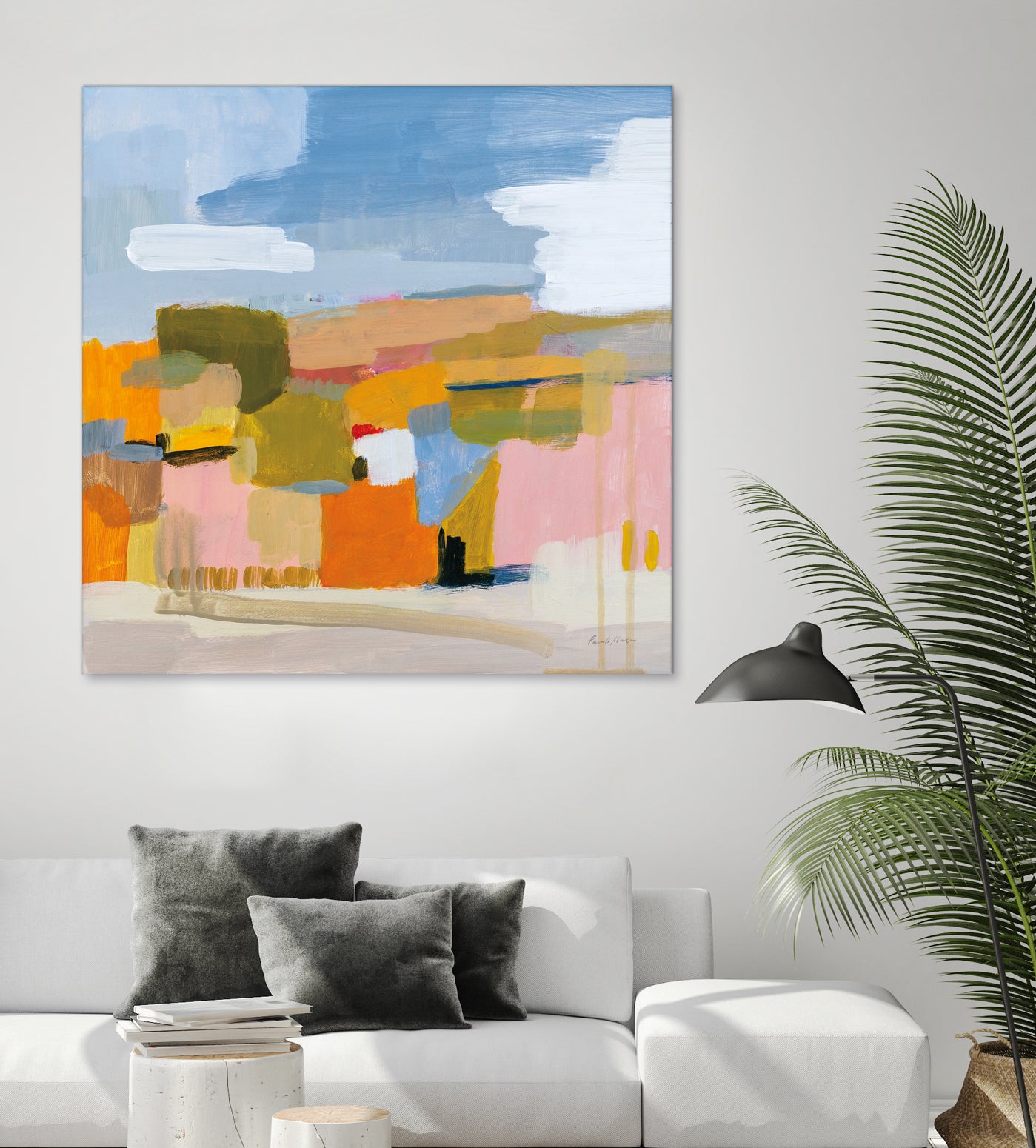 Bright Beginning by Pamela Munger on GIANT ART - beige abstract