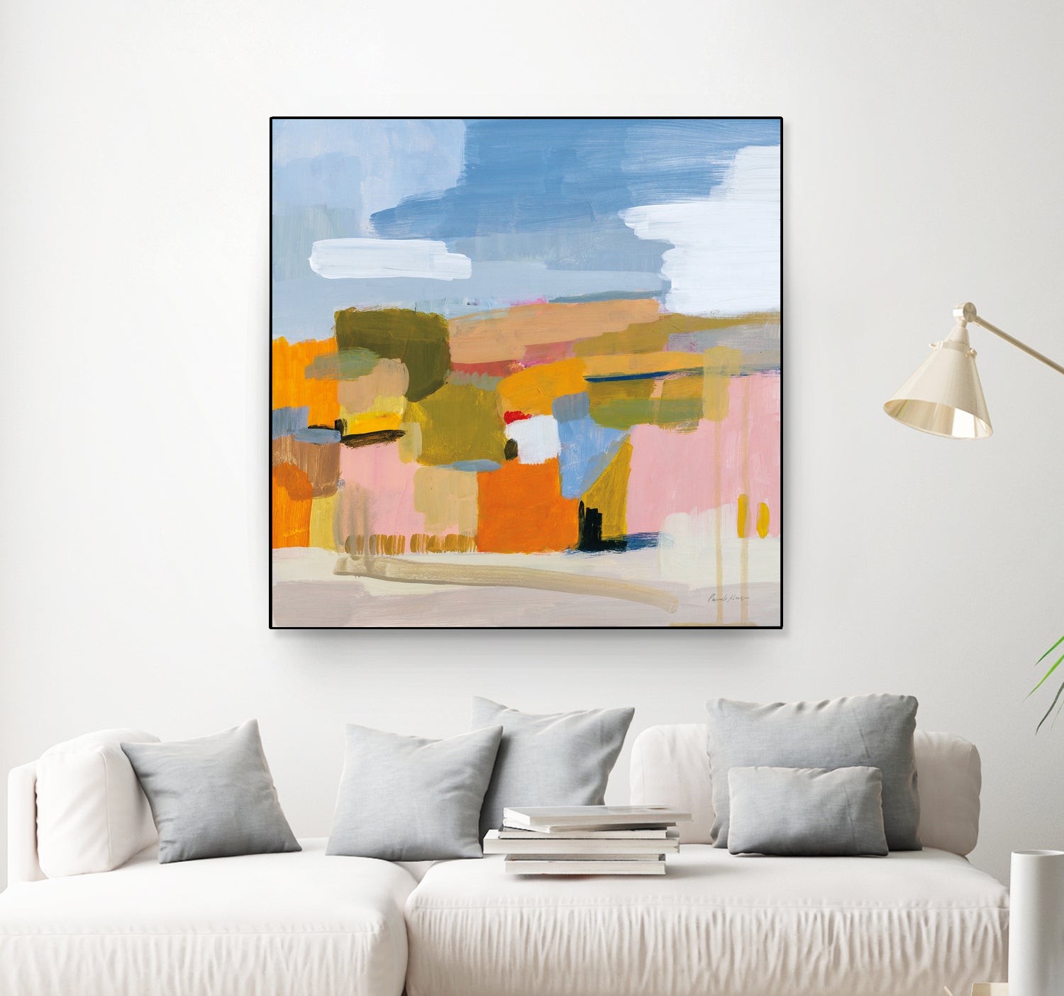 Bright Beginning by Pamela Munger on GIANT ART - beige abstract