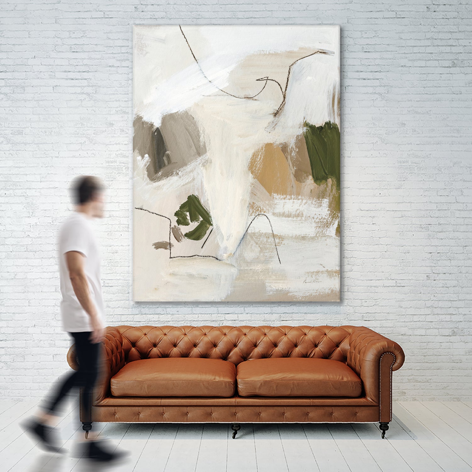 Warm Abstract II by Pamela Munger on GIANT ART - beige abstract