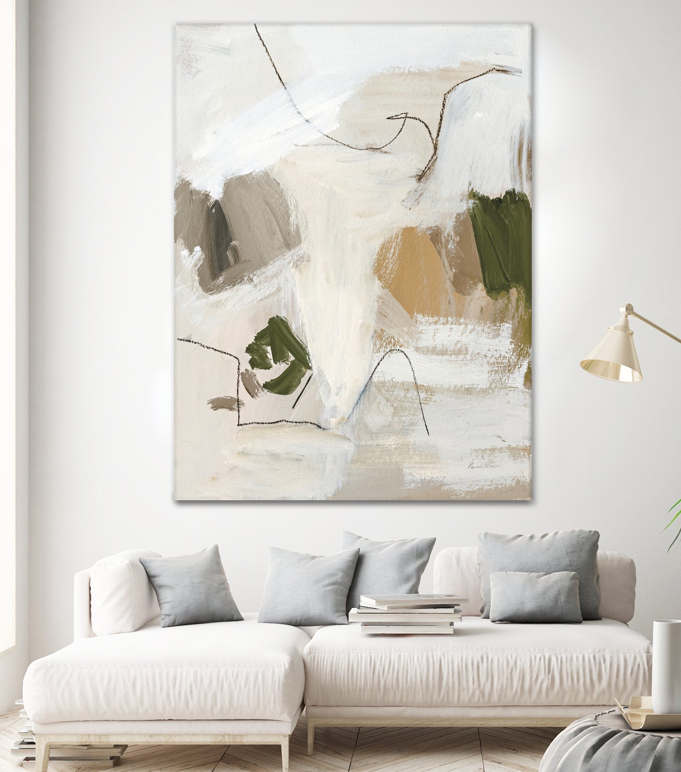 Warm Abstract II by Pamela Munger on GIANT ART - beige abstract