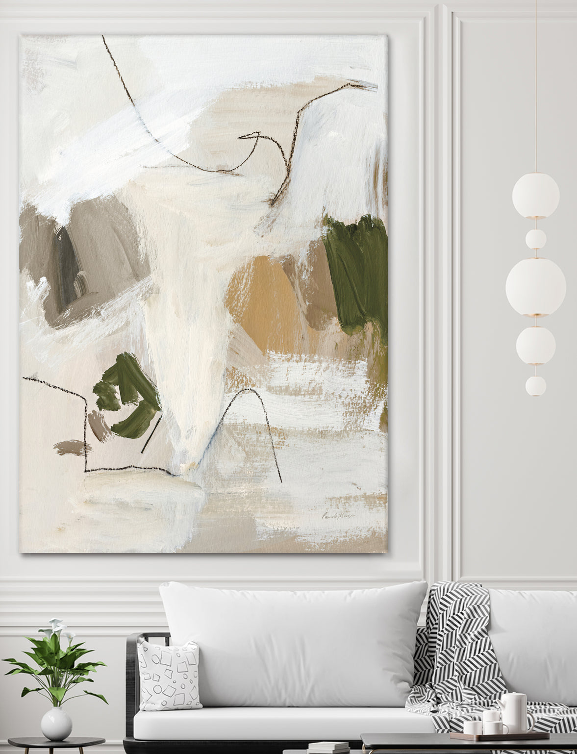 Warm Abstract II by Pamela Munger on GIANT ART - beige abstract