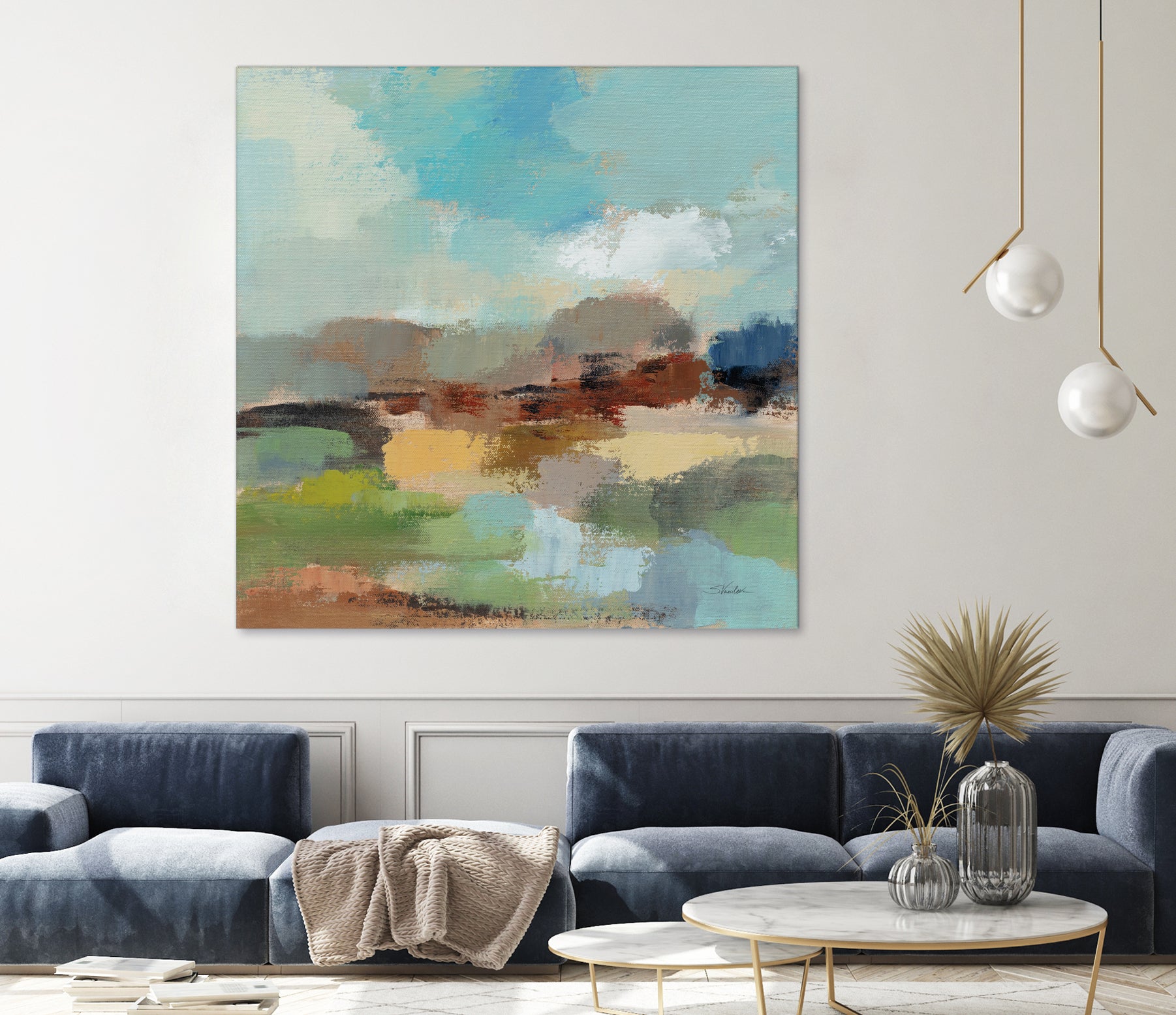 Sandy Road I by Silvia Vassileva on GIANT ART - blue abstract