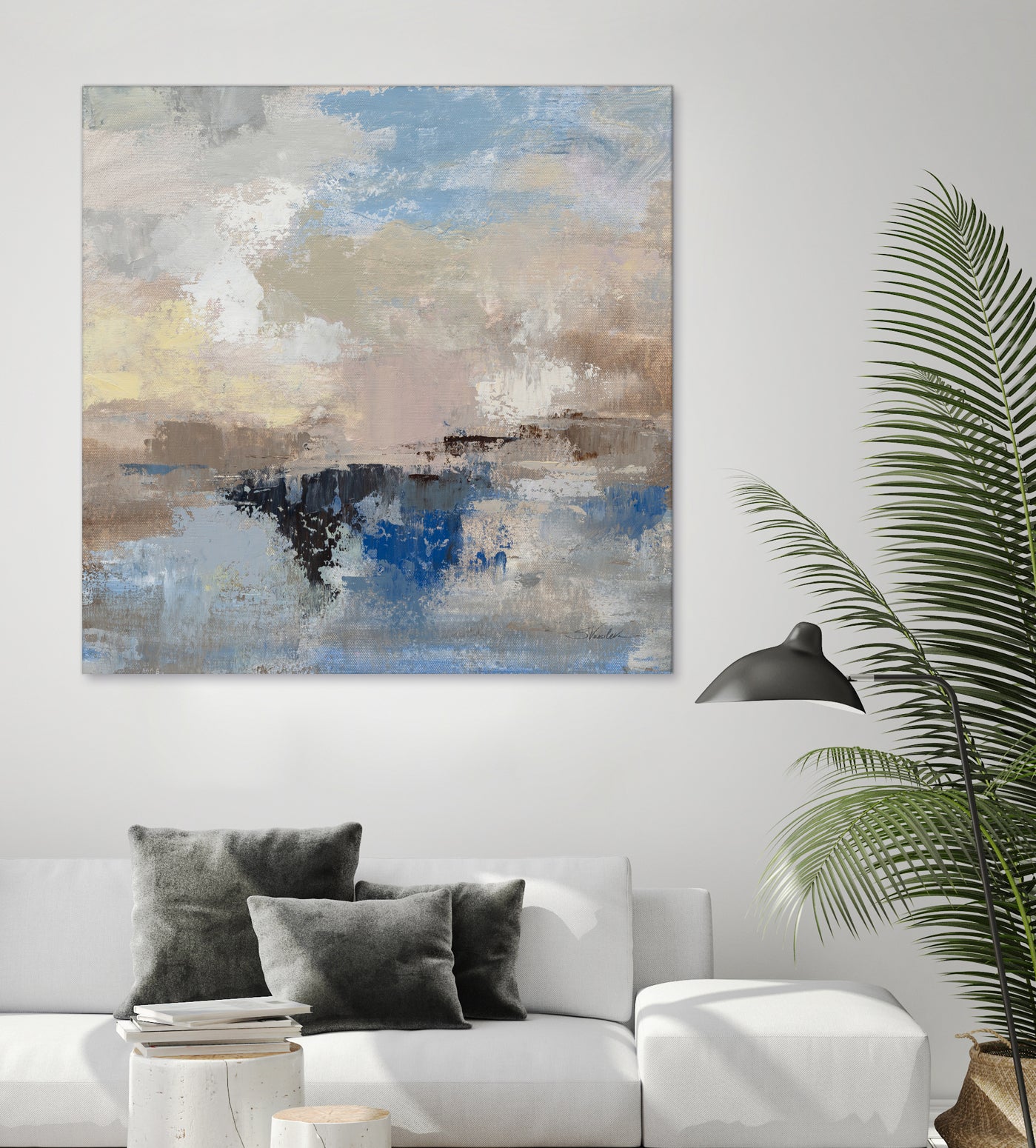 Morning Marine Layer II by Silvia Vassileva on GIANT ART - blue abstract