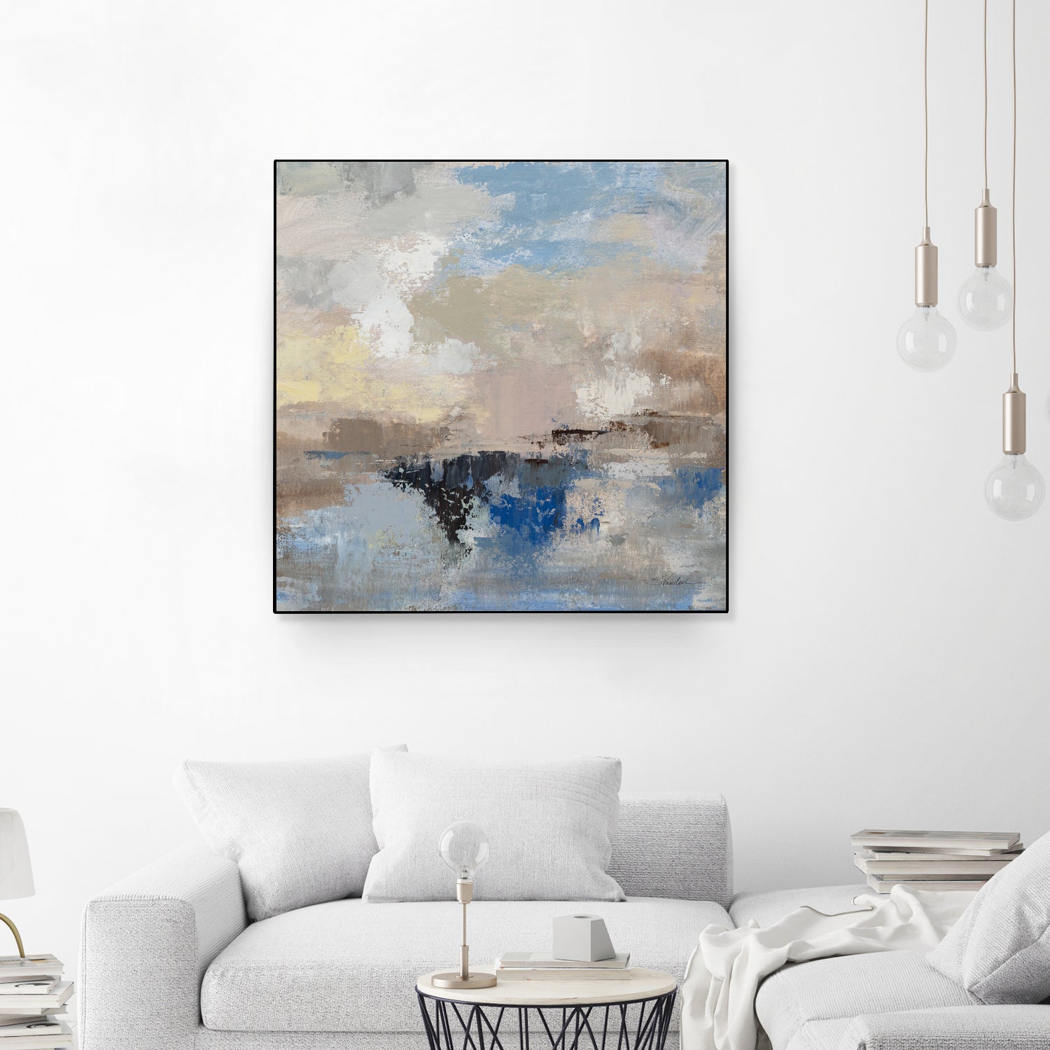 Morning Marine Layer II by Silvia Vassileva on GIANT ART - blue abstract