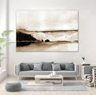 Vintage Landscape Mountainside by Yvette St. Amant on GIANT ART - black