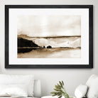 Vintage Landscape Mountainside by Yvette St. Amant on GIANT ART - black