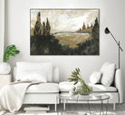 Vintage Rolling Hills by Yvette St. Amant on GIANT ART - black