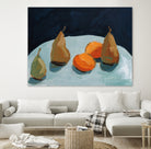 Pear and Orange by Pamela Munger on GIANT ART - blue