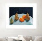 Pear and Orange by Pamela Munger on GIANT ART - blue