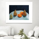 Pear and Orange by Pamela Munger on GIANT ART - blue