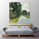 Willows by the Pond I by Silvia Vassileva on GIANT ART - blue