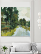 Willows by the Pond I by Silvia Vassileva on GIANT ART - blue