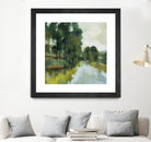 Willows by the Pond I by Silvia Vassileva on GIANT ART - blue