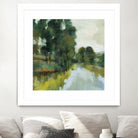 Willows by the Pond I by Silvia Vassileva on GIANT ART - blue