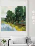 Willows by the Pond II by Silvia Vassileva on GIANT ART - blue