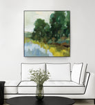 Willows by the Pond II by Silvia Vassileva on GIANT ART - blue