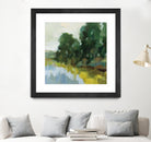 Willows by the Pond II by Silvia Vassileva on GIANT ART - blue