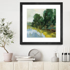 Willows by the Pond II by Silvia Vassileva on GIANT ART - blue