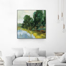 Willows by the Pond II by Silvia Vassileva on GIANT ART - blue