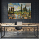 High Mountain Lake by Silvia Vassileva on GIANT ART - blue