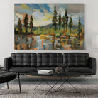 High Mountain Lake by Silvia Vassileva on GIANT ART - blue