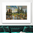 High Mountain Lake by Silvia Vassileva on GIANT ART - blue