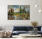 High Mountain Lake by Silvia Vassileva on GIANT ART - blue