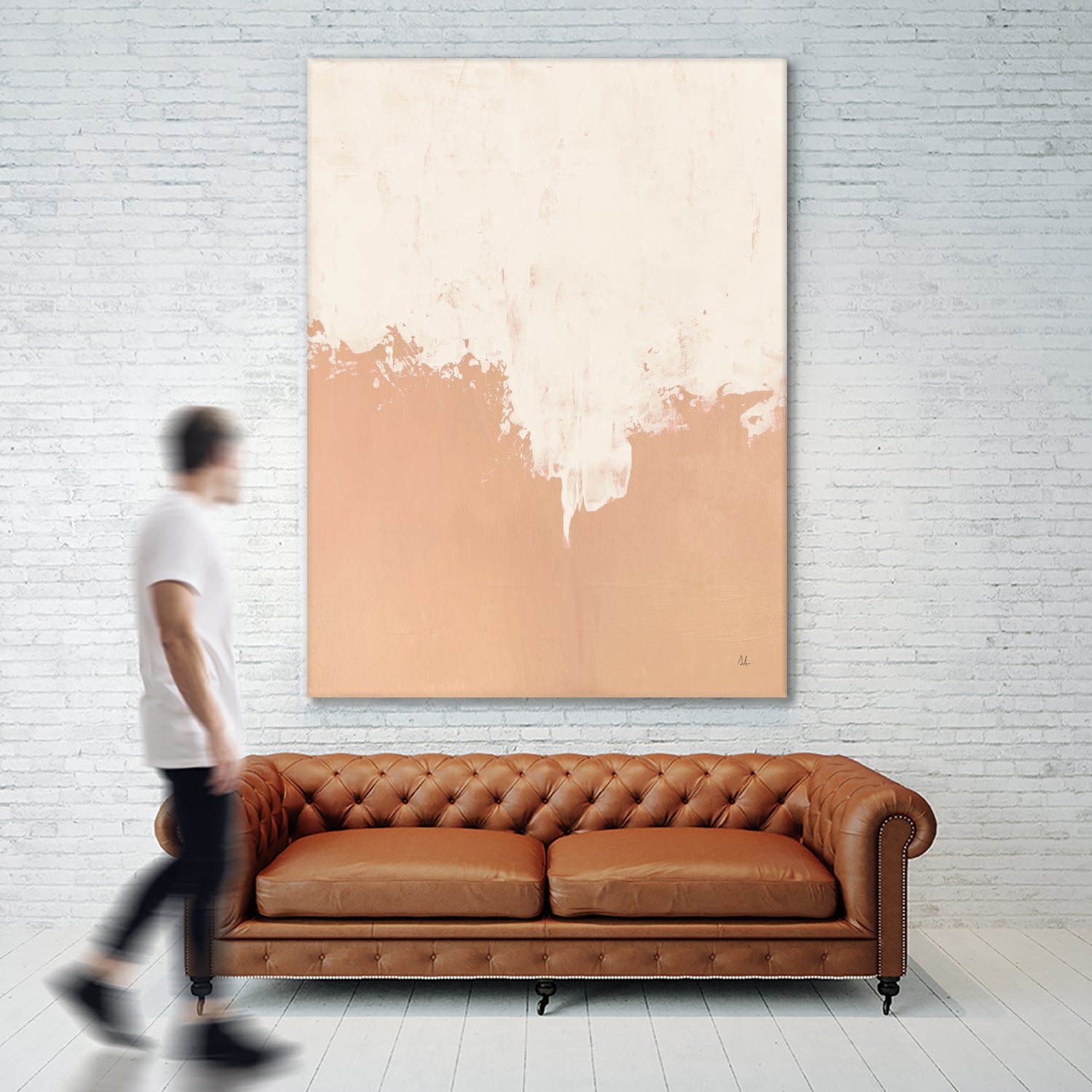 Just Peachy by Sarah Adams on GIANT ART - orange abstract