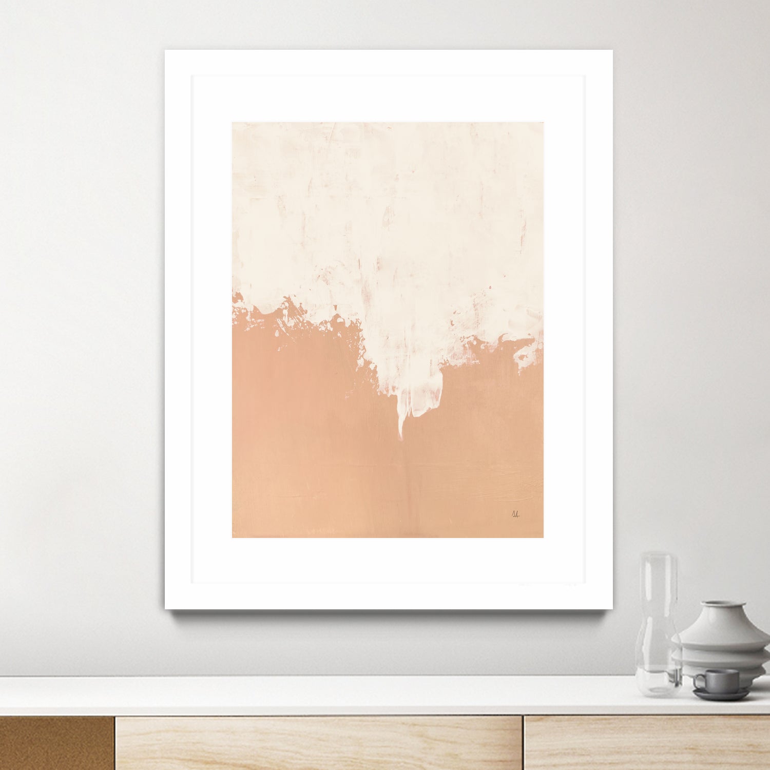 Just Peachy by Sarah Adams on GIANT ART - orange abstract